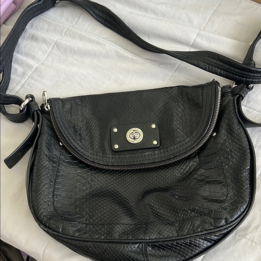 Marc Jacobs Black Textured Crossbody Bag